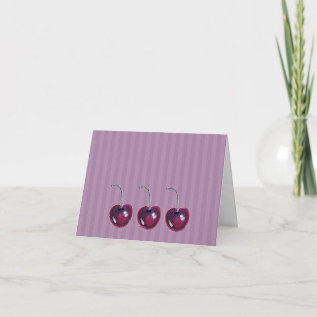Cherry Trio - Blank Card for Any Occasion (Front)