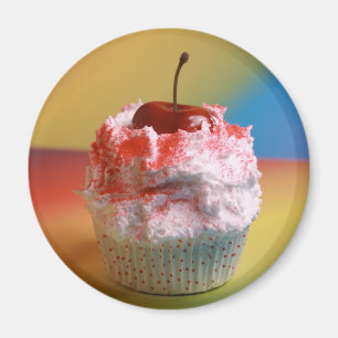 Cherry Vanilla Cupcake Magnet