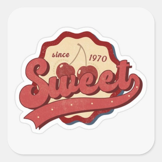 🍒 Cherry Vintage Sticker (Front)