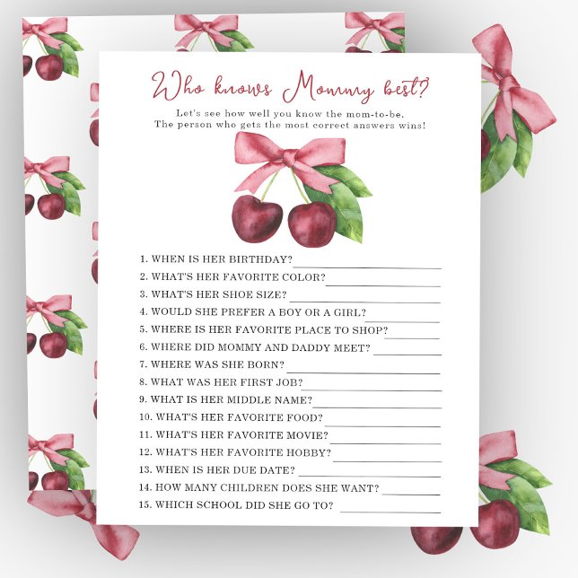 cherry with bow - Who knows mummy best (Creator Uploaded)