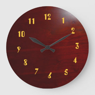 Cherry wood large clock