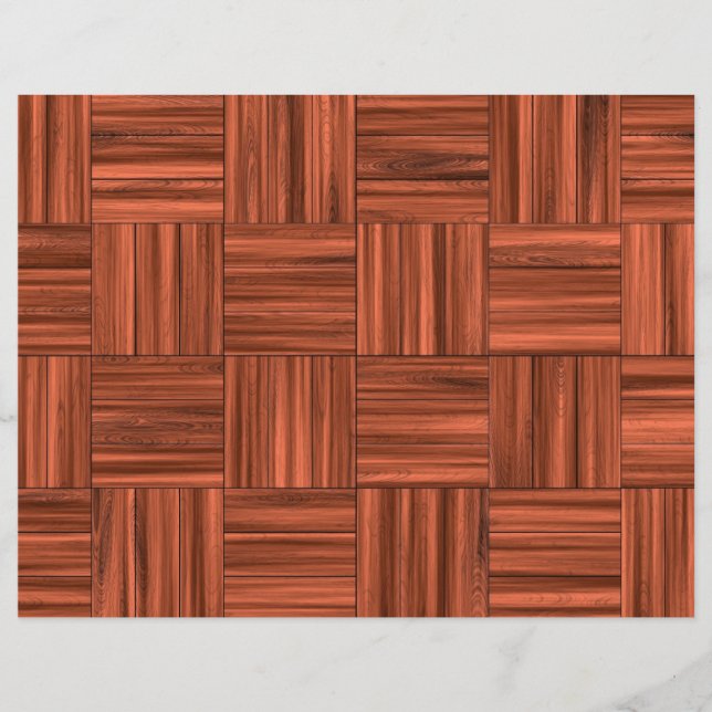 Cherry Wood Parquet Floor Pattern Flyer (Front)
