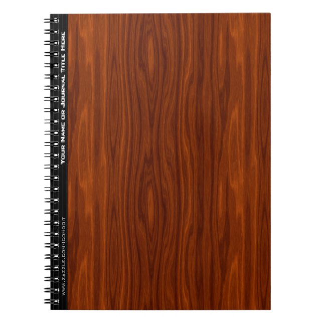 Cherry Wood (Personalised) Spiral Notebook (Front)