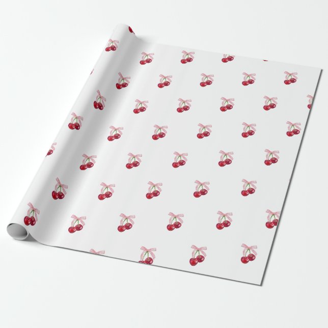 Cherry wrapping paper  (Unrolled)