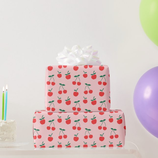 Cherry Wrapping Paper | Pink (Party Gifts)