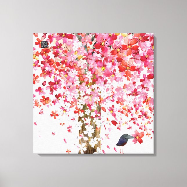 cherrytreebird canvas print (Front)