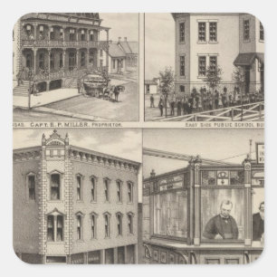 Cherryvale, Kansas Square Sticker