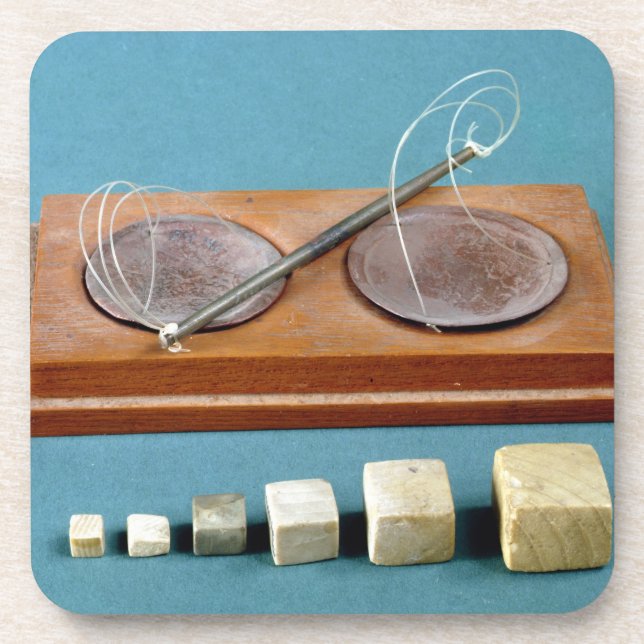 Chert weights and copper balance, Mohenjodaro, 230 Coaster (Front)