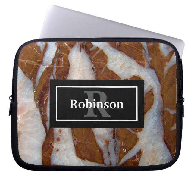 Chert with Quartz Veins Rock Texture Laptop Sleeve (Front)