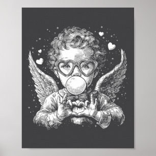 Cherub Angel Cud Vintage Aesthetic Valentines Day Poster
