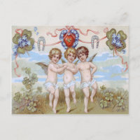 Cherub Angel Horseshoe Shamrock