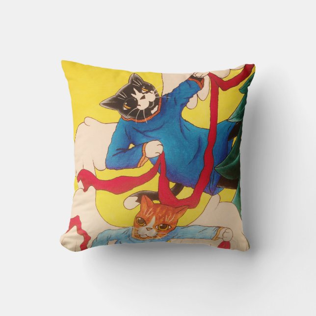 Cherub Cats Cushion (Front)