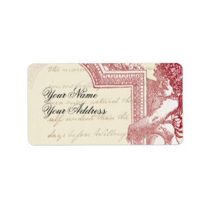 Cherub Frame, in raspberry, Label