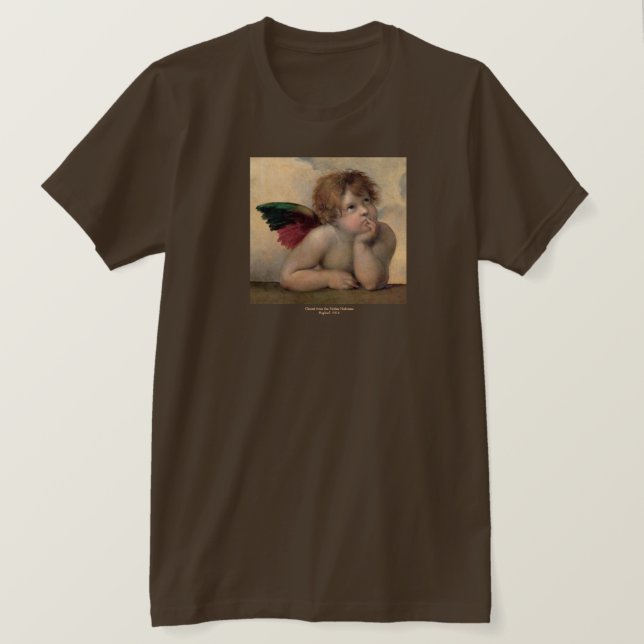 Cherub from Sistine Madonna by Raphael T-Shirt (Design Front)
