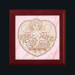 Cherub Heart Angel Gift Box<br><div class="desc">Cherub Heart Angel jewellery box, Wedding apparel, Wedding t-shirts, Wedding gifts by ArtMuvz Illustration. Personalise Matching Angel Wedding bridal shower gifts and wedding apparel for bride. Celebrate your love in style with our wedding designs, Perfect for the bride, groom, wedding party, and guests. Great for wedding-related events. Show off your...</div>