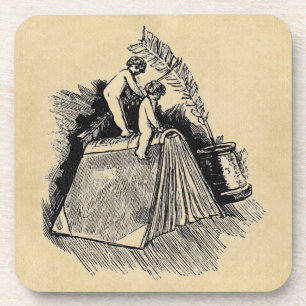 Cherub on Writing Desk Coaster