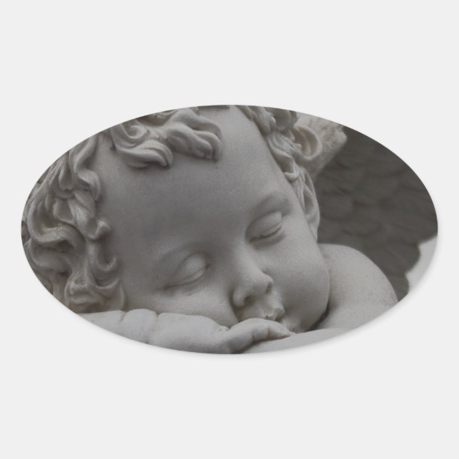 Cherub Oval Sticker (Front)