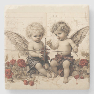 Cherub stone coaster