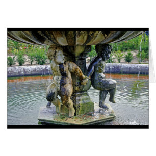 cherub Water Fountain Card