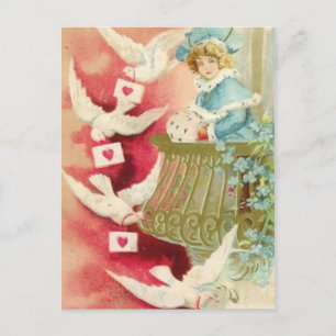 Cherub with Birds Postcard
