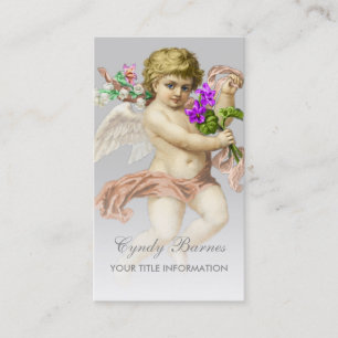 Cherub with Peach Sash on Any Colour Business Card