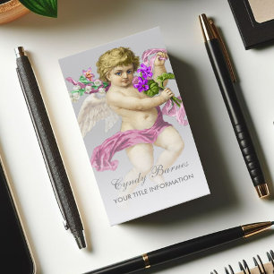 Cherub with Pink Sash on Any Colour Business Card