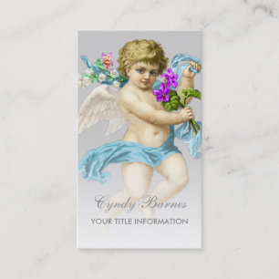 Cherub with Turquoise Sash Any Colour Business Car Business Card