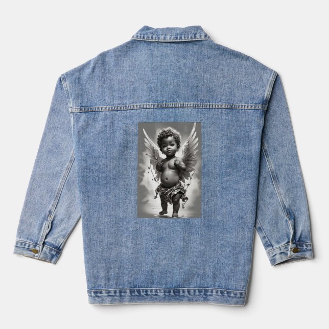 Cherubic Grace  Denim Jacket (Back)