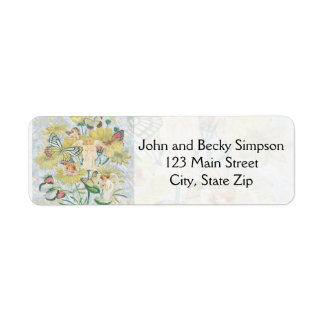 Cherubs, Butterflies and Flowers in Yellow