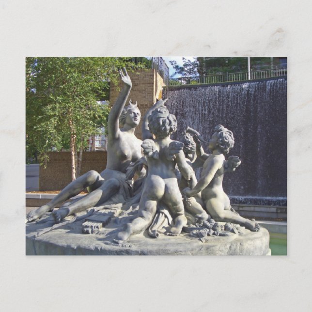 Cherubs Fountain Postcard (Front)