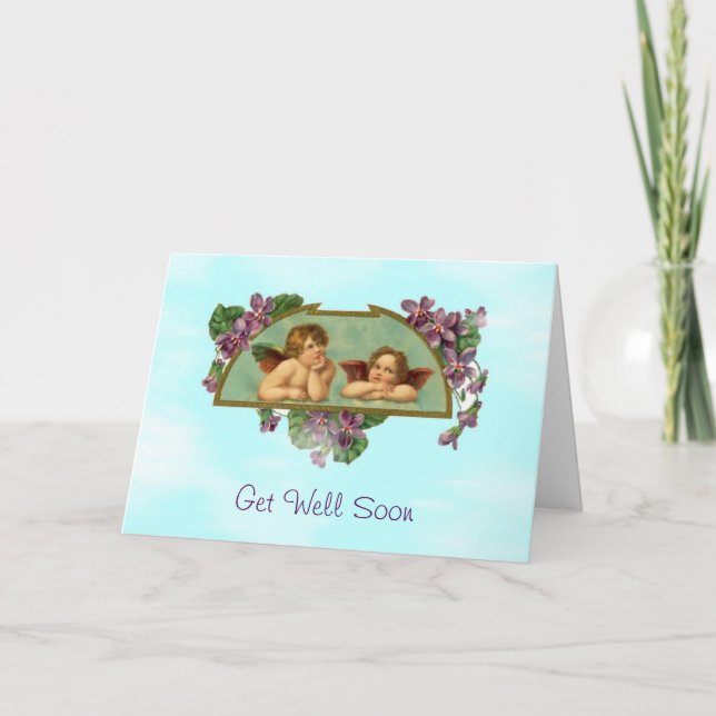 Cherubs Get Well Soon Card (Front)