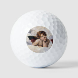 Cherubs, winged Angels painting by Raffael  Golf Balls