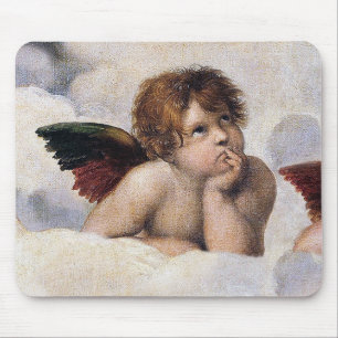 Cherubs, winged Angels painting by Raffael  Mouse Pad