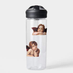 Cherubs, winged Angels painting by Raffael  Water Bottle