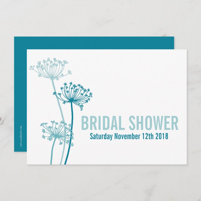 Chervil modern graphic bridal shower invitation (Front/Back)