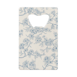 Chery blossom branches in blue and off white