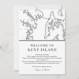 Chesapeake Bay Beach Club Wedding Welcome Schedule Thank You Card