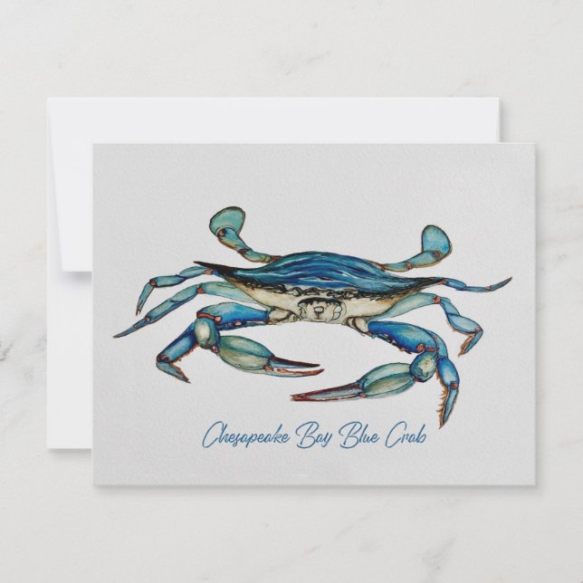 Chesapeake Bay Blue Crab Notecard (Front)