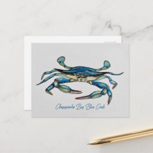 Chesapeake Bay Blue Crab Notecard Postcard