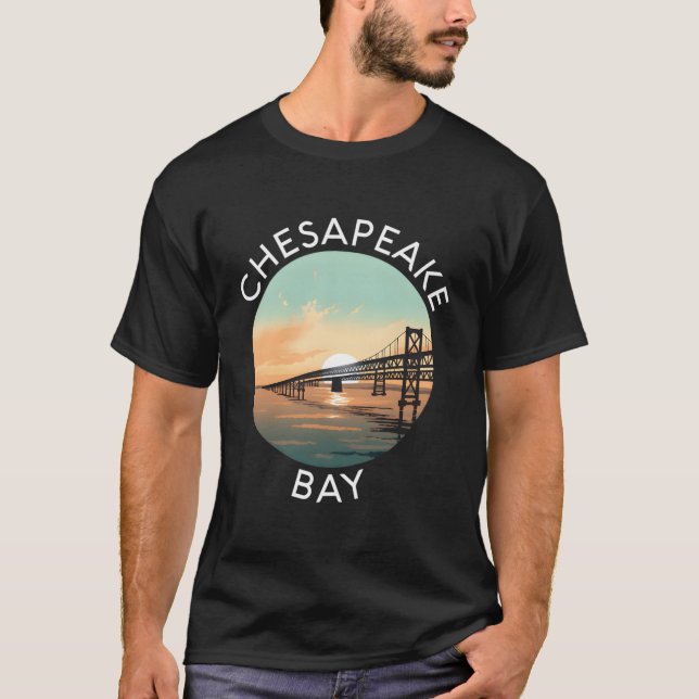 Chesapeake Bay Bridge Maryland Annapolis Kent Isla T-Shirt (Front)
