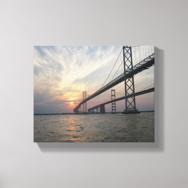 Chesapeake Bay Bridge Sunset canvas (Front)