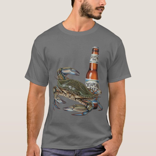 Chesapeake Bay crabs and beer T-Shirt (Front)