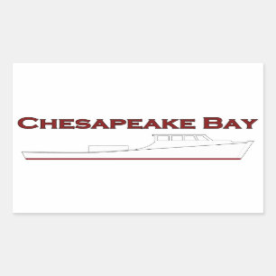 Chesapeake Bay Deadrise Workboat Rectangular Sticker