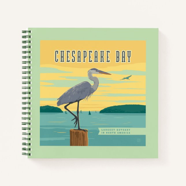 Chesapeake Bay Largest Estuary In North America Notebook (Front)