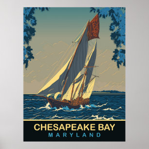 Chesapeake Bay, Maryland, Travel Poster