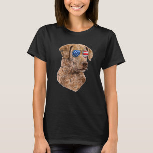 Chesapeake Bay Retriever American Usa Flag 4th Of T-Shirt