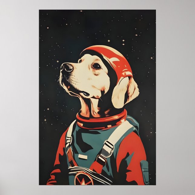 Chesapeake Bay Retriever Astronaut Poster (Front)