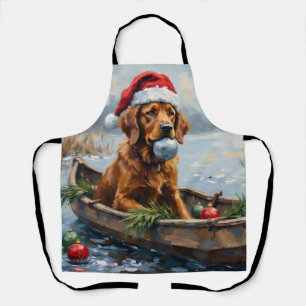 Chesapeake Bay Retriever Christmas Hunting Boat Apron
