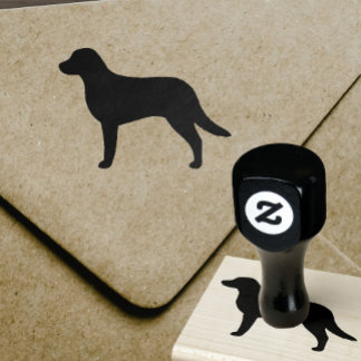 Chesapeake Bay Retriever Dog Breed Silhouette Rubber Stamp
