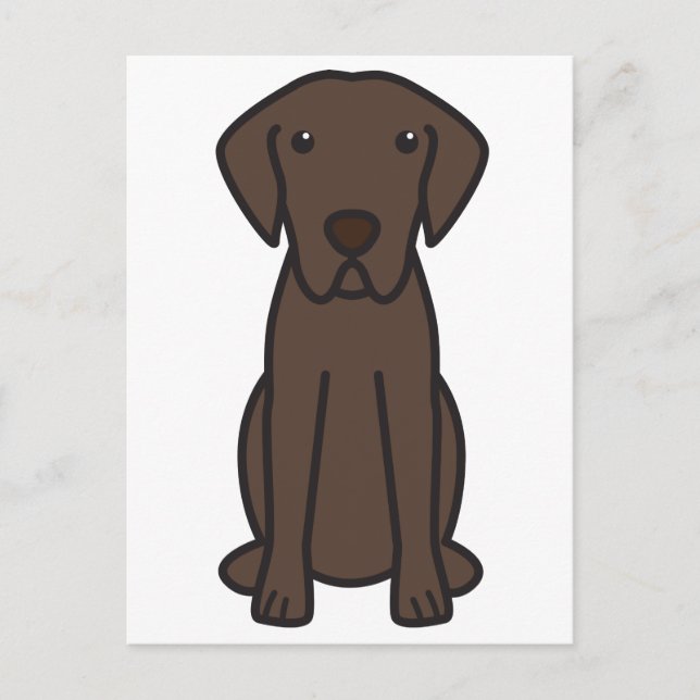 Chesapeake Bay Retriever Dog Cartoon Postcard (Front)